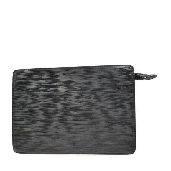 LOUIS VUITTON LV Pochette Homme Clutch Hand Bag Epi Leather Black M52522 02EE938 - Picture 1 of 15